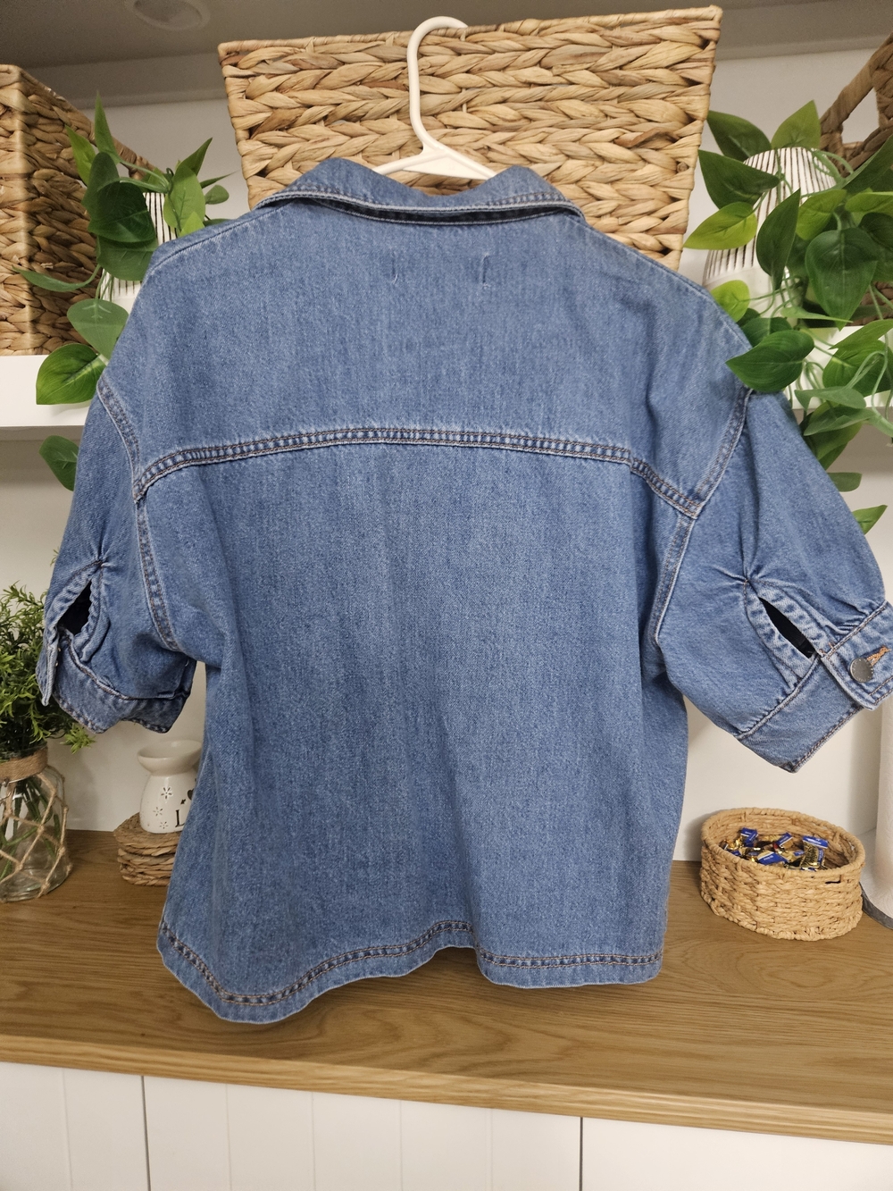 Velvet Heart Light Blue Denim Short-Sleeve Jacket